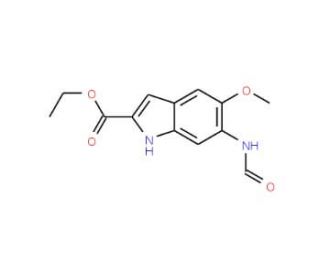 Ethyl 6-Formylamino-5-methoxyindole-2-carboxylate (CAS 119825-27-3) - chemical structure image