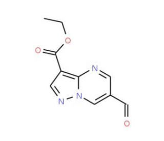 ethyl 6-formylpyrazolo[1,5-a]pyrimidine-3-carboxylate (CAS 1160264-04-9) - chemical structure image
