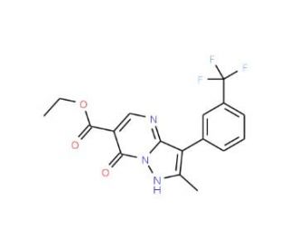 Ethyl 7-hydroxy-2-methyl-3-[3-(trifluoromethyl)-phenyl]pyrazolo[1,5-a]pyrimidine-6-carboxylate - chemical structure image
