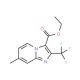 Ethyl 7-methyl-2-(trifluoromethyl)imidazo-[1,2-a]pyridine-3-carboxylate (CAS 874776-54-2) - chemical structure image