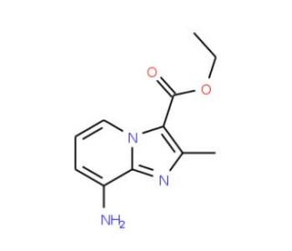Ethyl 8-amino-2-methylimidazo[1,2-a]pyridine-3-carboxylate (CAS 185133-90-8) - chemical structure image