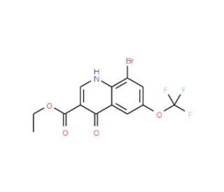 Ethyl 8-bromo-4-hydroxy-6-(trifluoromethoxy)quinoline-3-carboxylate (CAS 1072944-81-0) - chemical structure image