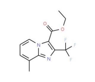 Ethyl 8-methyl-2-(trifluoromethyl)imidazo-[1,2-a]pyridine-3-carboxylate - chemical structure image