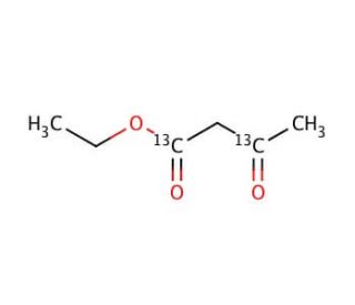 Ethyl acetoacetate-1,3-13C2 (CAS 77504-73-5) - chemical structure image