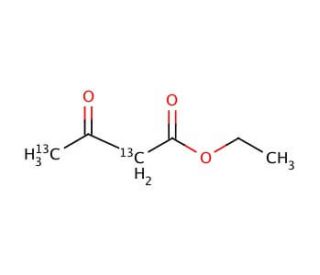 Ethyl acetoacetate-2,4-13C2 (CAS 77504-74-6) - chemical structure image
