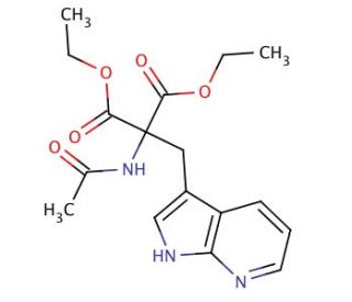 Ethyl &alpha;-Acetamido-&alpha;-carbethoxy-&beta;-(7-aza-3-indolyl)propionate - chemical structure image