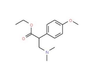 Ethyl &alpha;-(p-Methoxyphenyl)-&beta;-(dimethylamino)propionate (CAS 323176-93-8) - chemical structure image