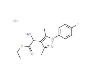 ethyl amino[1-(4-fluorophenyl)-3,5-dimethyl-1H-pyrazol-4-yl]acetate hydrochloride - chemical structure image
