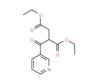 Ethyl &beta;-Ethoxycarbonyl-&gamma;-oxo-3-pyridinebutyrate (CAS 54109-95-4) - chemical structure image