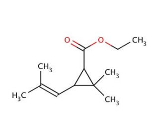 Ethyl chrysanthemate (CAS 97-41-6) - chemical structure image