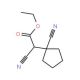 ethyl cyano(1-cyanocyclopentyl)acetate (CAS 62953-74-6) - chemical structure image