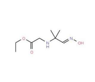 Ethyl N-[(2E)-2-(hydroxyimino)-1,1-dimethylethyl]-glycinate - chemical structure image