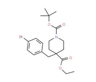 Ethyl N-Boc-4-(4-bromobenzyl)piperidine-4-carboxylate (CAS 912617-73-3) - chemical structure image