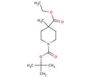 Ethyl N-Boc-4-methylpiperidine-4-carboxylate (CAS 189442-87-3) - chemical structure image