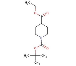 Ethyl N-Boc-piperidine-4-carboxylate (CAS 142851-03-4) - chemical structure image