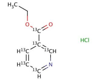 Ethyl Nicotinate-1,2&prime;,3&prime;,4&prime;,5&prime;,6&prime;-13C6 Hydrochloride Salt - chemical structure image