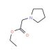 ethyl pyrrolidin-1-ylacetate (CAS 22041-19-6) - chemical structure image