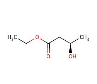 Ethyl (R)-(&minus;)-3-hydroxybutyrate (CAS 24915-95-5) - chemical structure image