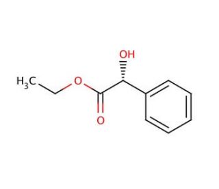 Ethyl (R)-(&minus;)-mandelate (CAS 10606-72-1) - chemical structure image