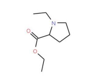 Ethyl (S)-(&minus;)-1-Ethyl-2-pyrrolidinecarboxylate (CAS 938-54-5) - chemical structure image