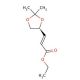 Ethyl (S)-(+)-3-(2,2-dimethyl-1,3-dioxolan-4-yl)-2-propenoate,predominantly trans 的分子结构, CAS编号: 64520-58-7 Ethyl (S)-(+)-3-(2,2-dimethyl-1,3-dioxolan-4-yl)-2-propenoate,predominantly trans (CAS 64520-58-7) - chemical structure image