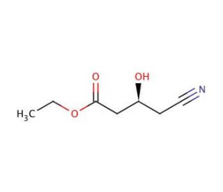 Ethyl S-(&plus;)-4-Cyano-3-hydroxybutyrate (CAS 312745-91-8) - chemical structure image