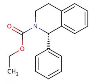 Ethyl (S)-1-Phenyl-1,2,3,4-tetrahydroisoquinoline-2-carboxylate - chemical structure image