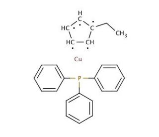 (Ethylcyclopentadienyl)(triphenylphosphine)copper(I) (CAS 308847-89-4) - chemical structure image