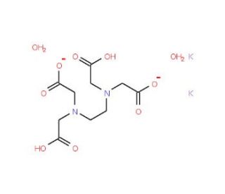 Ethylenediaminetetraacetic acid dipotassium salt dihydrate (CAS 25102-12-9) - chemical structure image