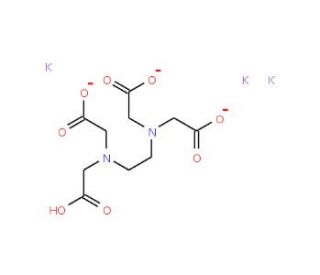 Ethylenediaminetetraacetic acid tripotassium salt (CAS 17572-97-3) - chemical structure image