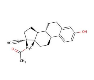 Ethynyl Estradiol 17-Acetate (CAS 21221-29-4) - chemical structure image