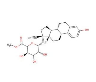 Ethynyl Estradiol 17-&beta;-D-Glucuronide Methyl Ester - chemical structure image