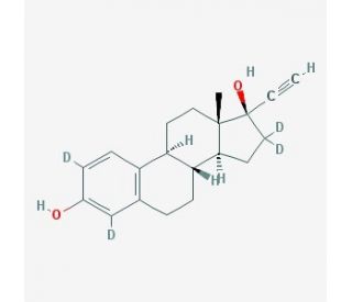 Ethynyl Estradiol-2,4,16,16-d4 (CAS 350820-06-3) - chemical structure image