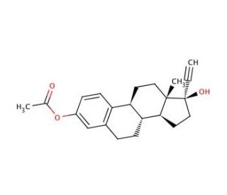 Ethynyl Estradiol 3-Acetate (CAS 5779-47-5) - chemical structure image