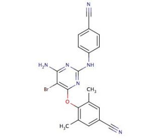 Etravirine (CAS 269055-15-4) - chemical structure image