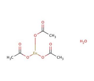 Europium(III) acetate hydrate (CAS 62667-64-5) - chemical structure image
