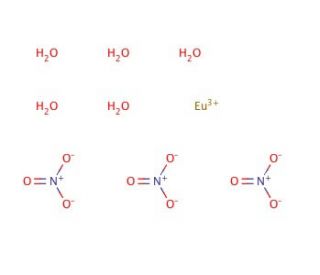 Europium(III) nitrate pentahydrate (CAS 63026-01-7) - chemical structure image