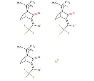 Europium tris[3-(trifluoromethylhydroxymethylene)-(&plus;)-camphorate] (CAS 34830-11-0) - chemical structure image