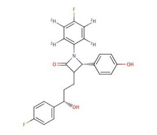 Ezetimibe-d4 (CAS 1093659-89-2) - chemical structure image