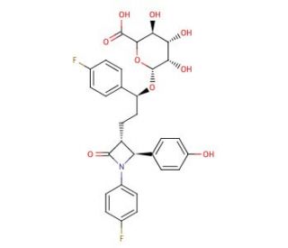 Ezetimibe Hydroxy &beta;-D-Glucuronide (CAS 536709-33-8) - chemical structure image