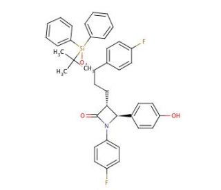 Ezetimibe Hydroxy tert-Butyldiphenylsilyl Ether - chemical structure image