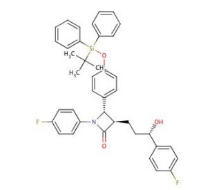 Ezetimibe Phenoxy tert-Butyldiphenylsilyl Ether - chemical structure image