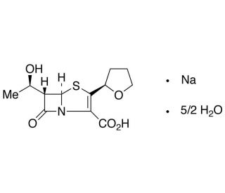 Faropenem Sodium Salt, Hemipentahydrate (CAS 158365-51-6) - chemical structure image