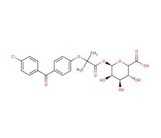 Fenofibric Acid Acyl-&beta;-D-glucuronide (CAS 60318-63-0) - chemical structure image