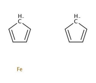 Ferrocene (CAS 102-54-5) - chemical structure image