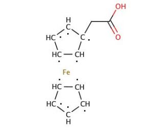 Ferroceneacetic acid (CAS 1287-16-7) - chemical structure image