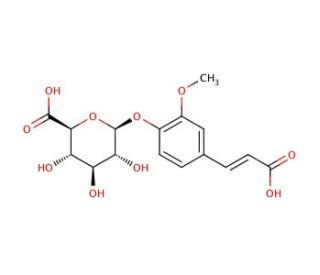 Ferulic Acid 4-O-&beta;-D-Glucuronide (CAS 86321-24-6) - chemical structure image