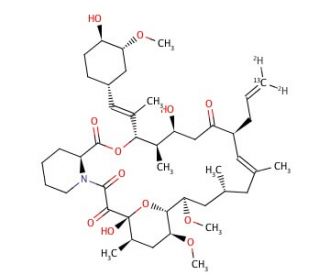 FK-506-13C, D2 (Major) (CAS 104987-11-3 (unlabeled)) - chemical structure image