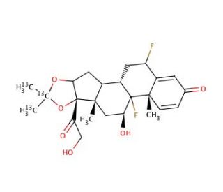 Fluocinolone Acetonide-13C3 (CAS 1262192-25-5) - chemical structure image