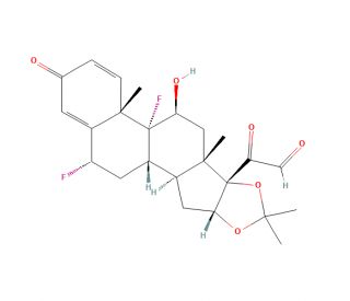 Fluocinolone Acetonide-21-aldehyde Hydrate (CAS 13242-30-3) - chemical structure image